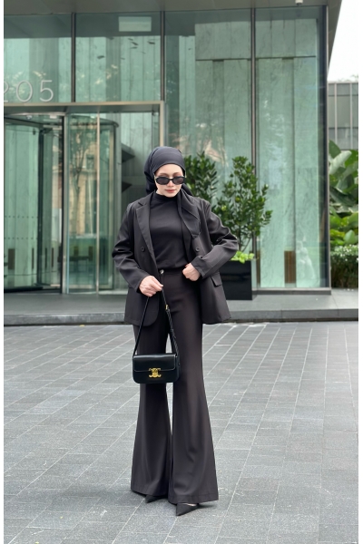 Flare Palazo In Black Flare Palazo In Black
